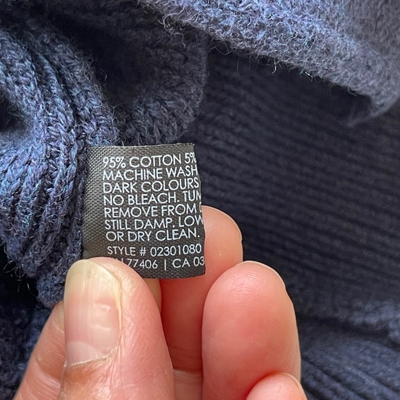 Club Monaco Cardigan Men's Size M Button Front Pockets Cotton Cashmere Blue - Picture 7 of 10